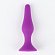 Фиолетовая коническая силиконовая анальная пробка Soft - 13 см.