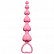 Розовая анальная цепочка Heart s Beads Pink - 18 см.