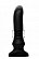 Черный фрикционный вибратор Silicone Vibrating   Thrusting Plug with Remote Control - 17,1 см.