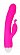 Розовый вибромассажер с отростком для стимуляции клитора - 22 см.