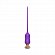 Фиолетовый тонкий стимулятор Nipple Vibrator - 23 см.