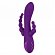 Фиолетовый вибромассажер-кролик Long Beach Bootylicious с анальной цепочкой