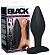 Чёрный анальный стимулятор Black Velvets Large - 12 см.