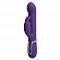 Фиолетовый вибратор Coale с ротацией бусин и возвратно-поступательными движениями - 22,6 см.