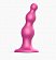Розовый стимулятор-ёлочка Dildo Plug Beads Framboise Size M - 15 см.